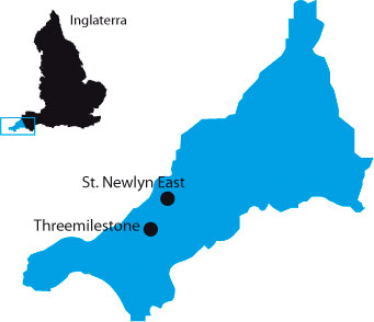 Mapa Cornwall